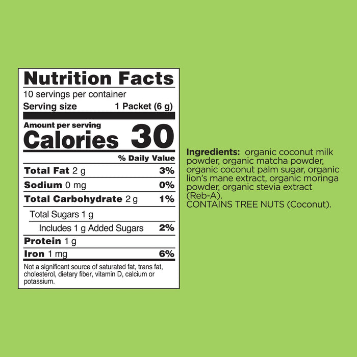 Focus Matcha Latte, Packets