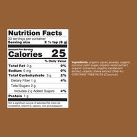 816897023325_Calm_Organic_Cacao_Bag_Facts_Panel