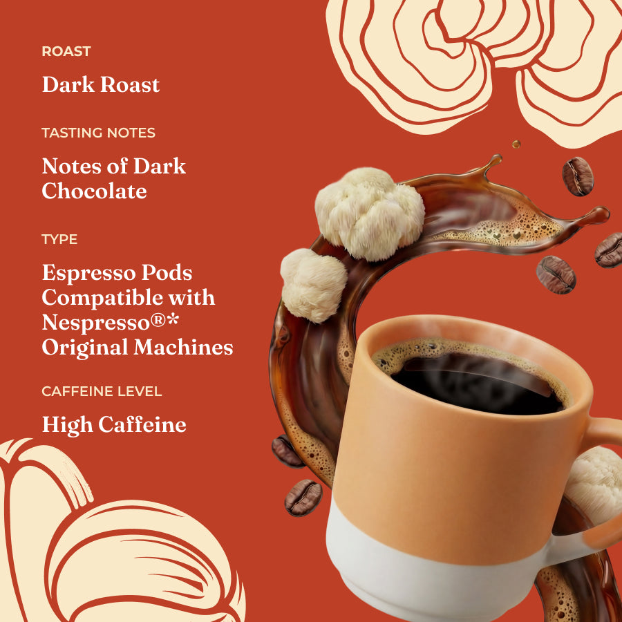 High Caf Nespresso Mushroom Espresso Pods | Four Sigmatic