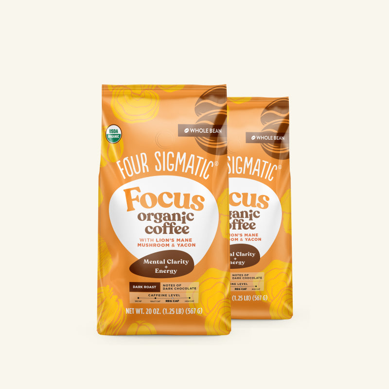 Focus Whole Bean Coffee: Lion's Mane Mushroom Blend