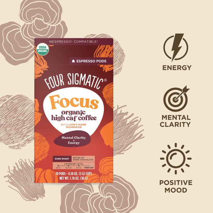 Focus Dark Roast High Caf Espresso Pods (10ct)