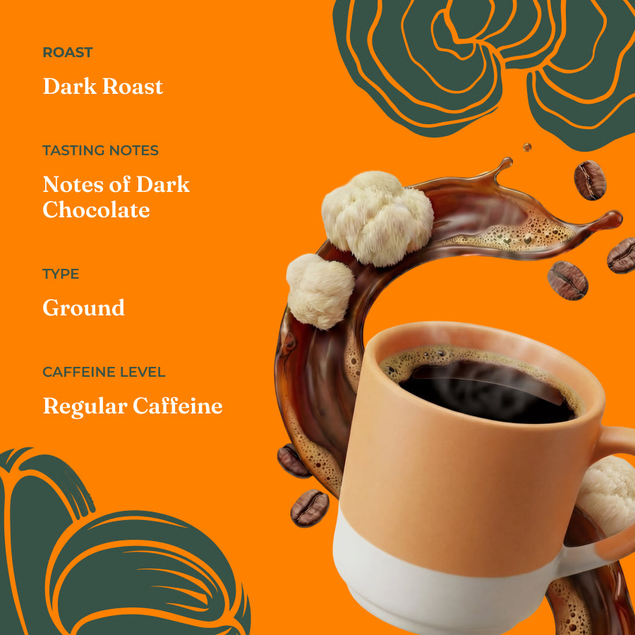 Focus Ground Coffee: Lion's Mane Mushroom Blend