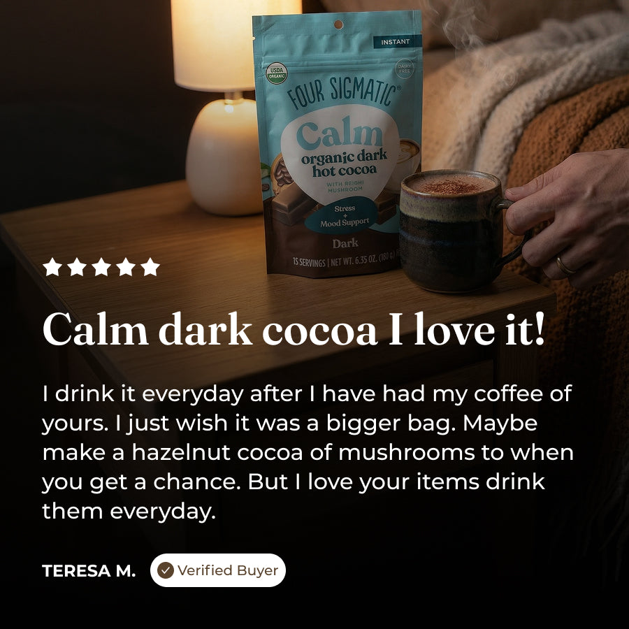 Reishi Hot Cocoa Mix – Calm Dark Chocolate | Four Sigmatic