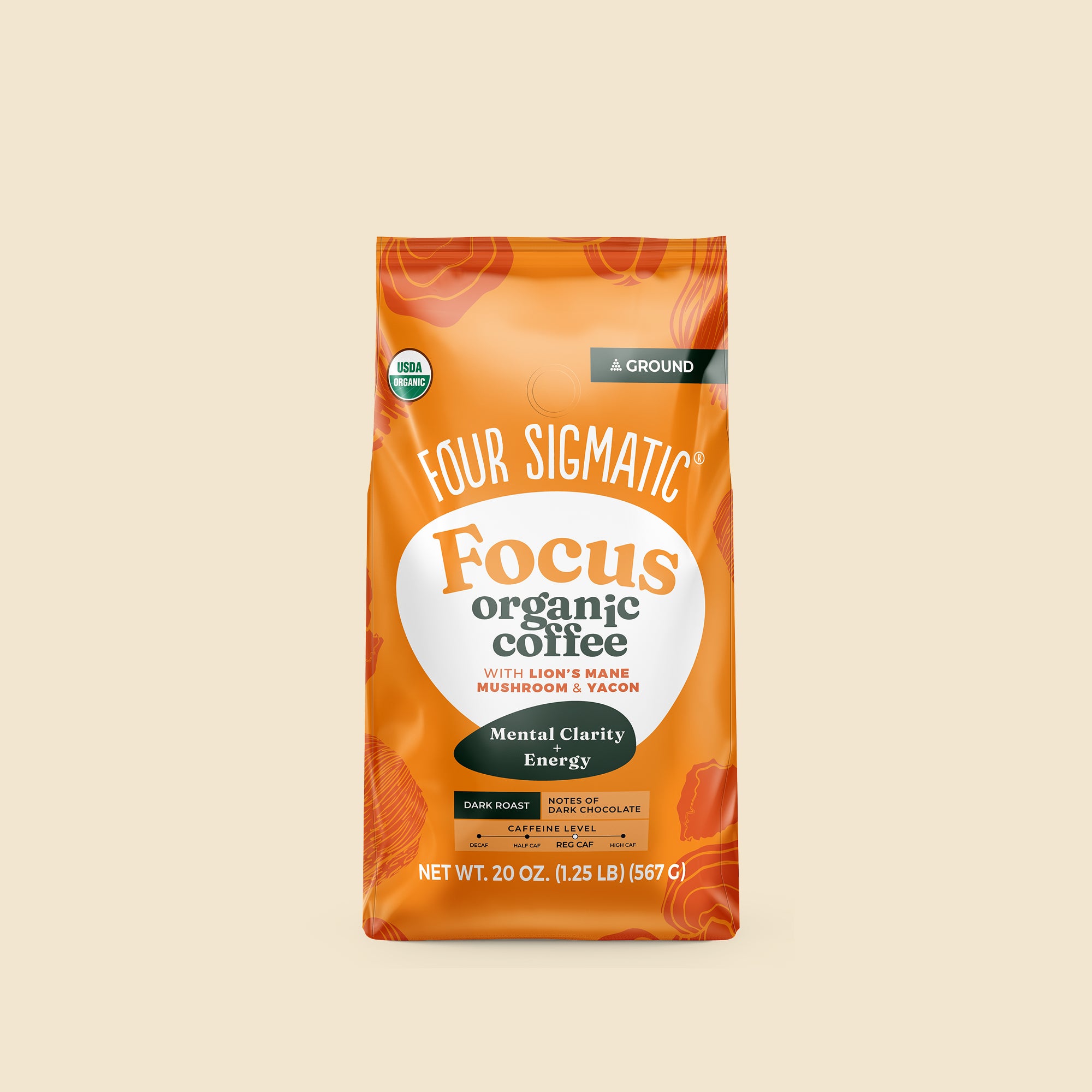 Focus Ground Coffee: Lion's Mane Mushroom Blend