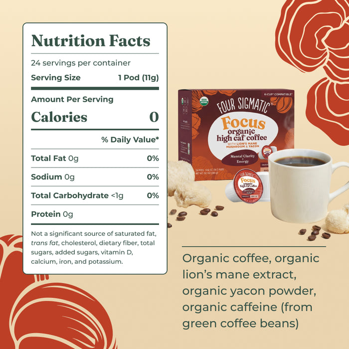 Focus High Caf Coffee Pods (24ct)