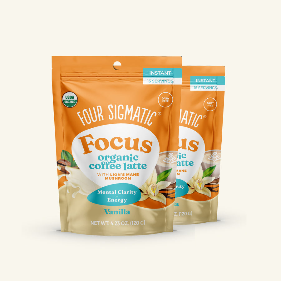 Focus Organic Coffee Latte – Vanilla, 2 Pack