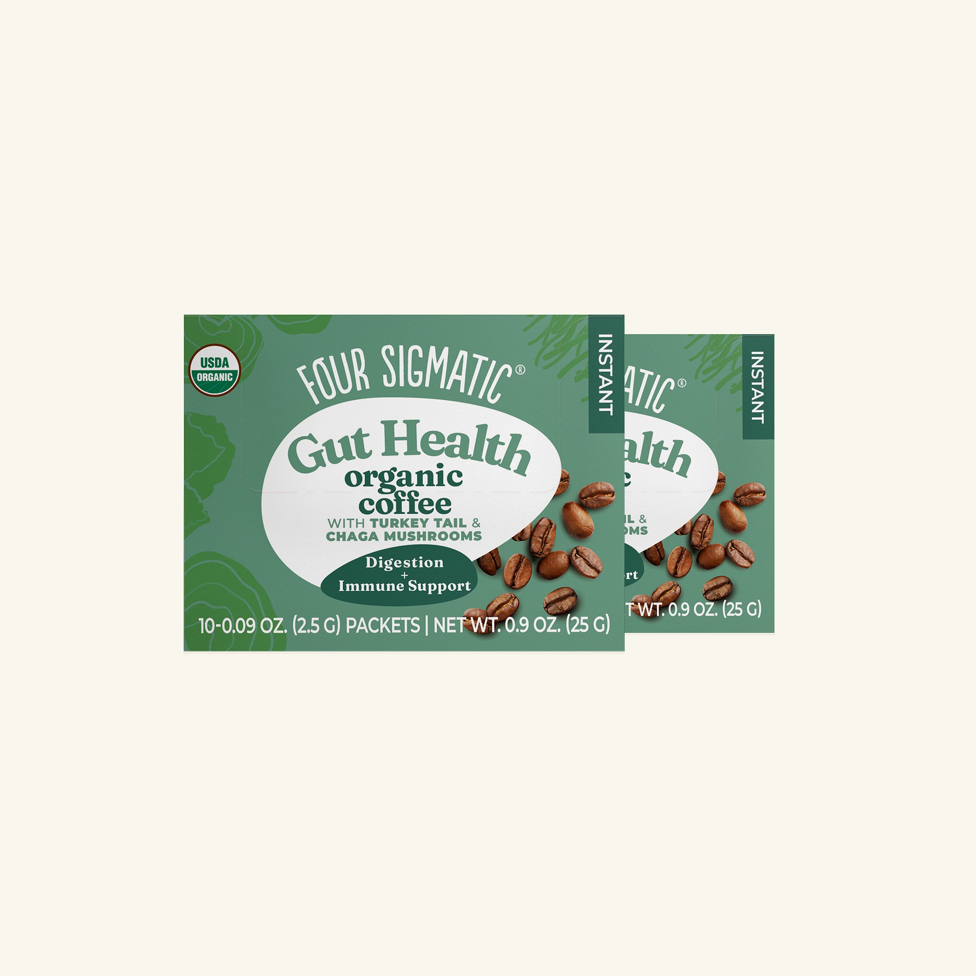 Gut Health Instant Coffee with Chaga and Turkey Tail Mushrooms