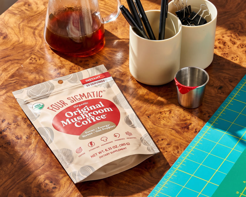 Sustained energy from mushroom coffee