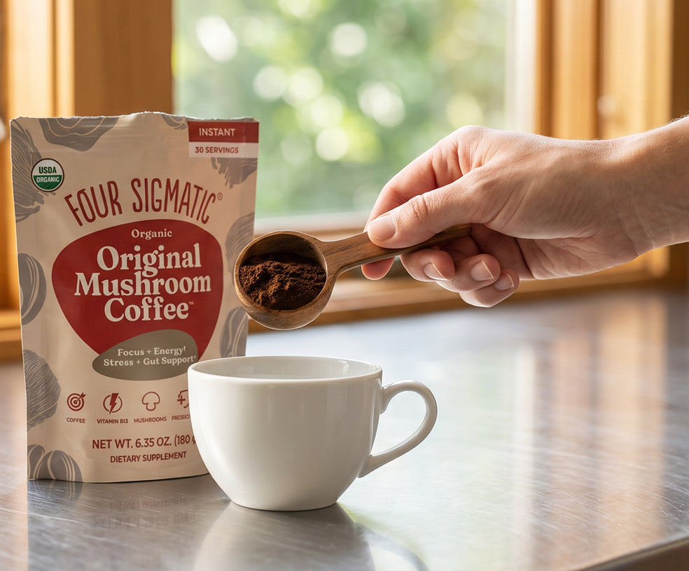 Stress support from Reishi mushroom coffee
